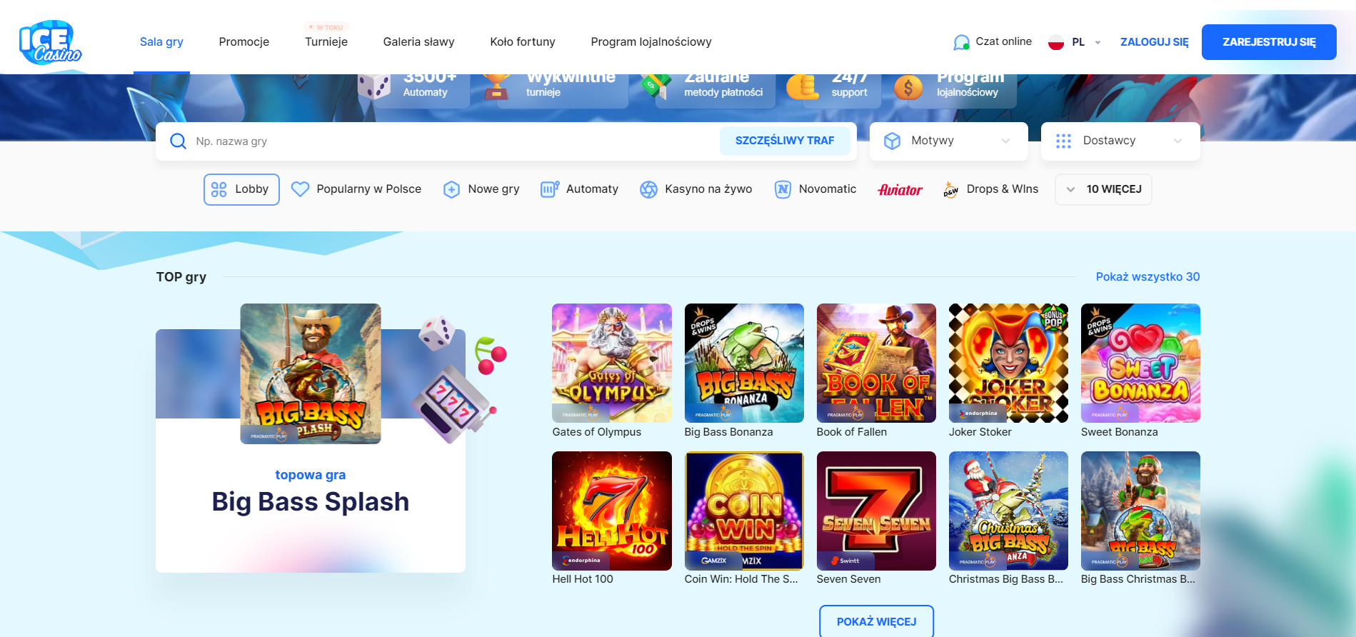 ICE Casino_ Polskie Kasyno Online ➡️ 1500€ + 270DS - Google Chrome 2024-03-20 14.54.16